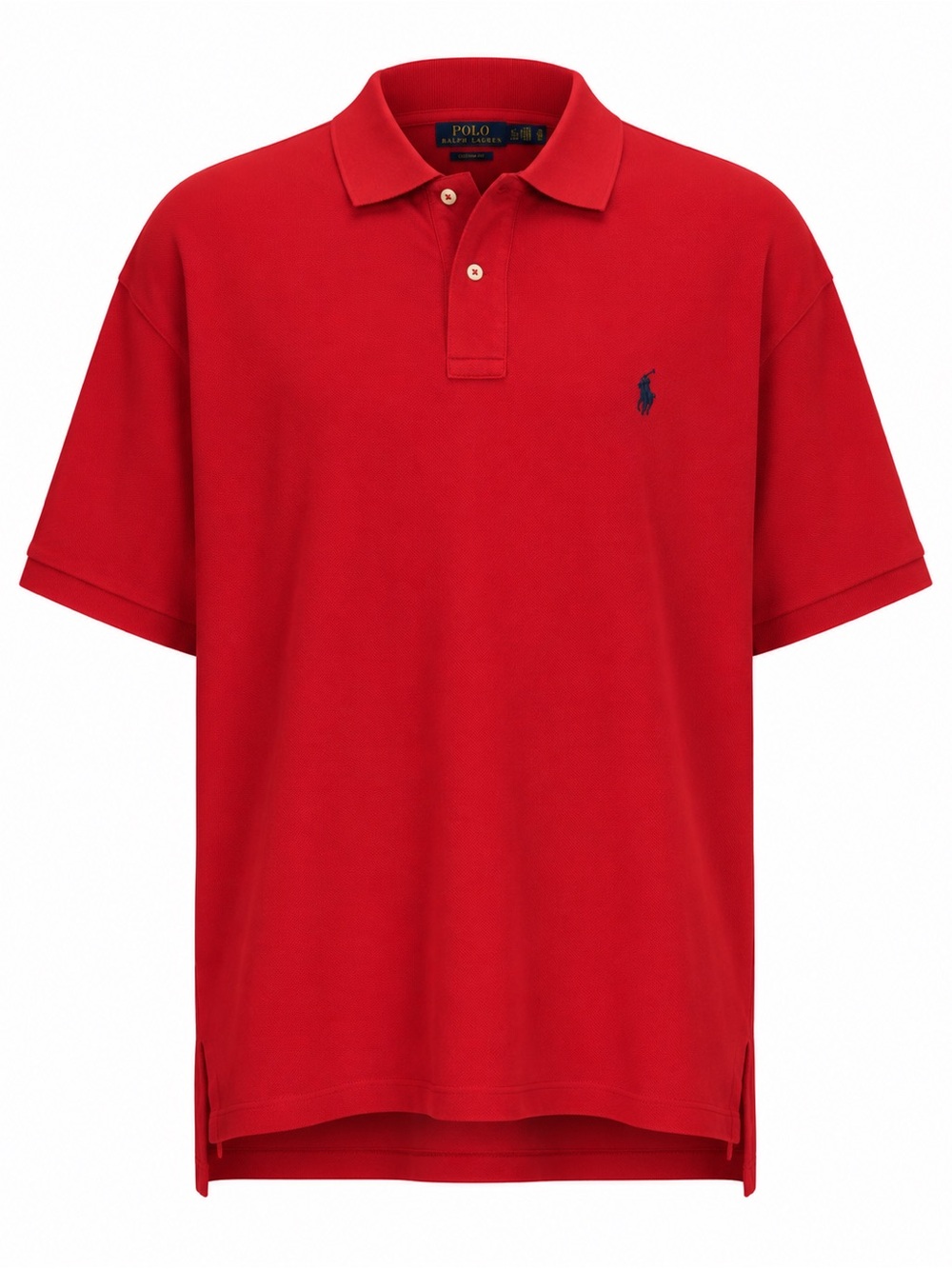 Polo Ralph Lauren Mens Red Polo Shirt LT Tall Classic Pique Cotton Short Sleeve